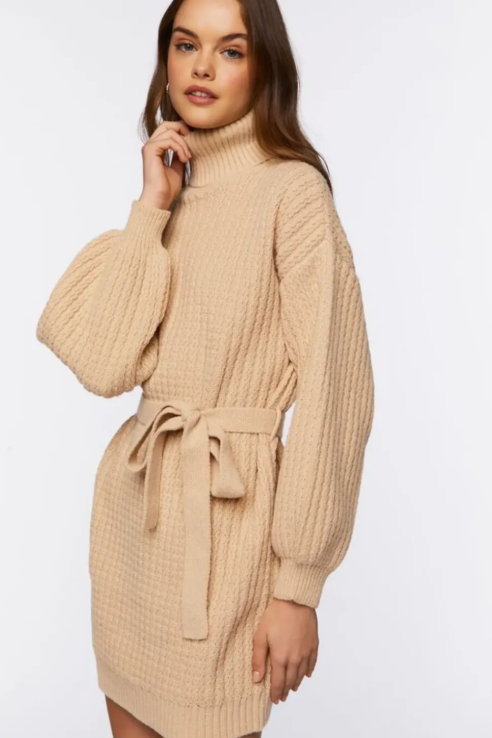 Turtleneck Mini Sweater Dress