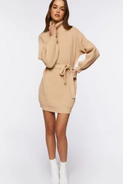 Turtleneck Mini Sweater Dress