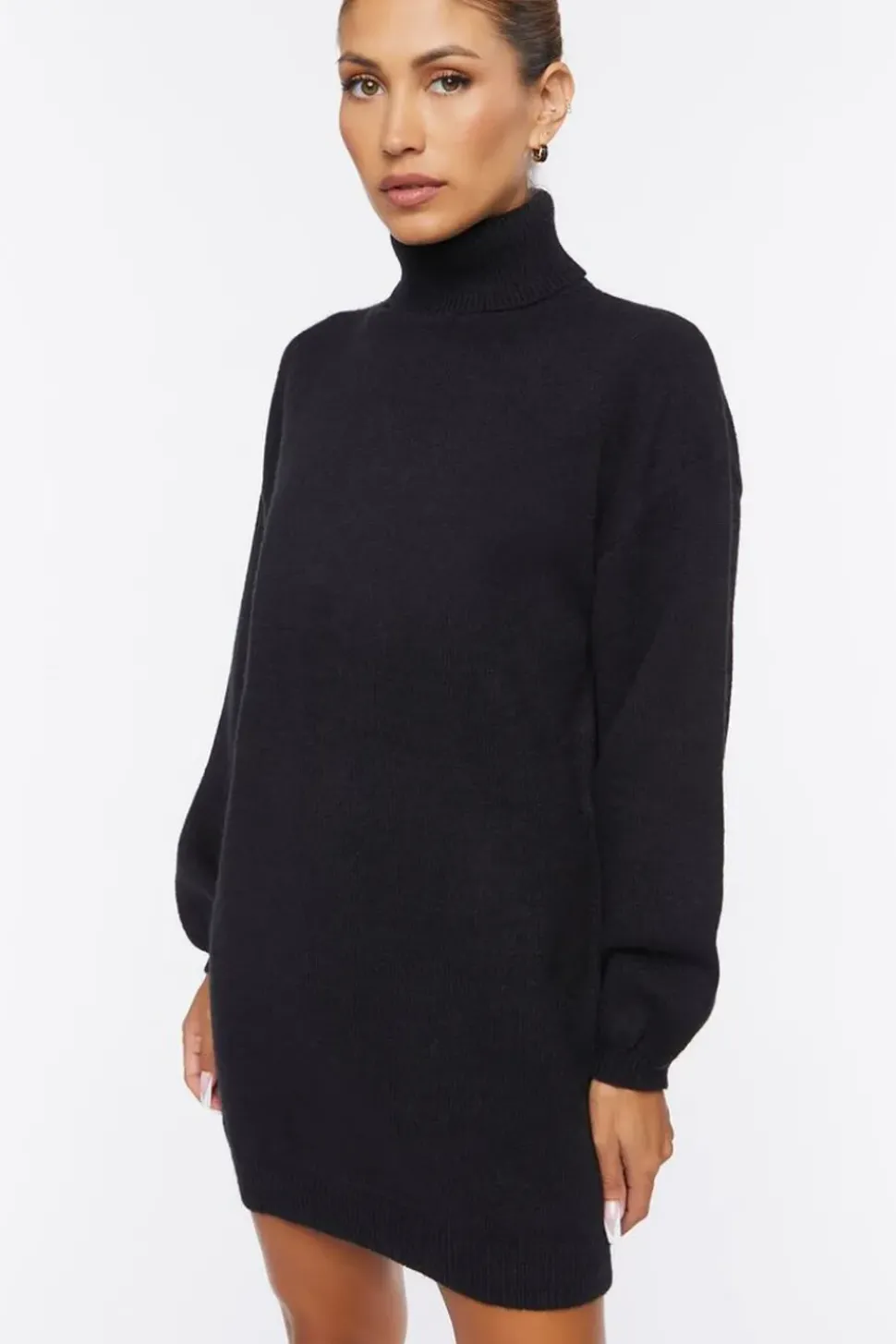 Turtleneck Mini Sweater Dress