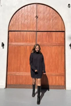 Turtleneck Mini Sweater Dress