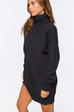 Turtleneck Mini Sweater Dress