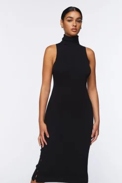 Turtleneck Sweater Midi Dress