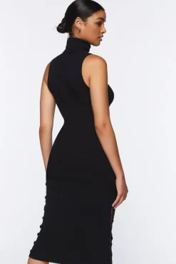 Turtleneck Sweater Midi Dress