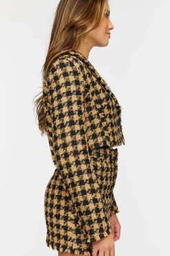 Tweed Houndstooth Blazer