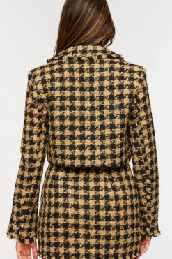 Tweed Houndstooth Blazer