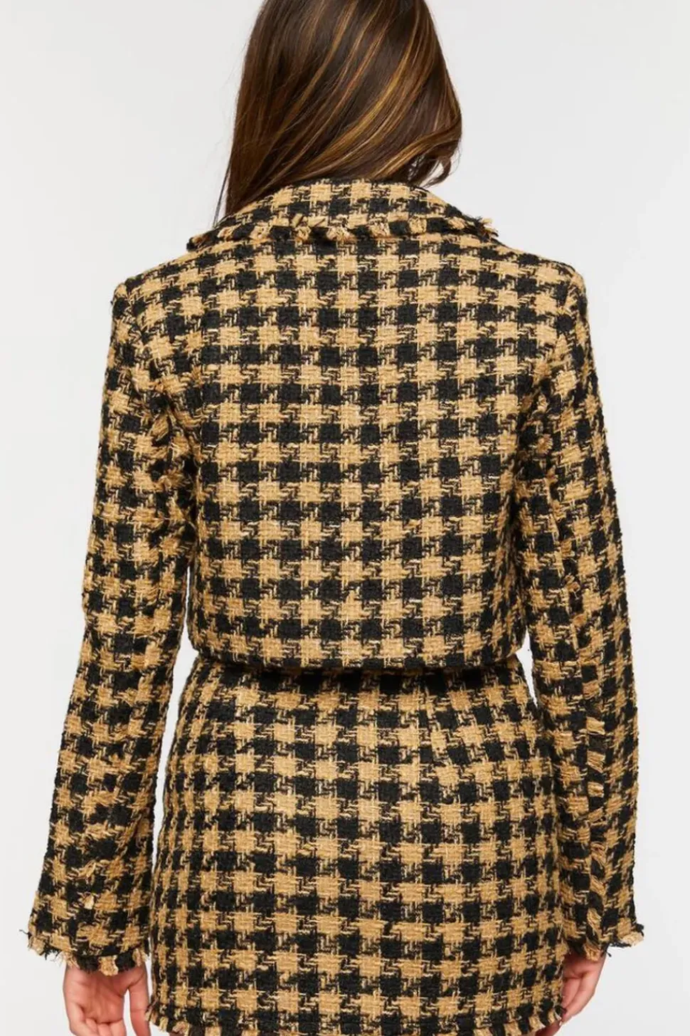 Tweed Houndstooth Blazer