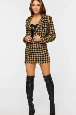 Tweed Houndstooth Blazer