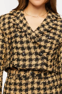 Tweed Houndstooth Blazer