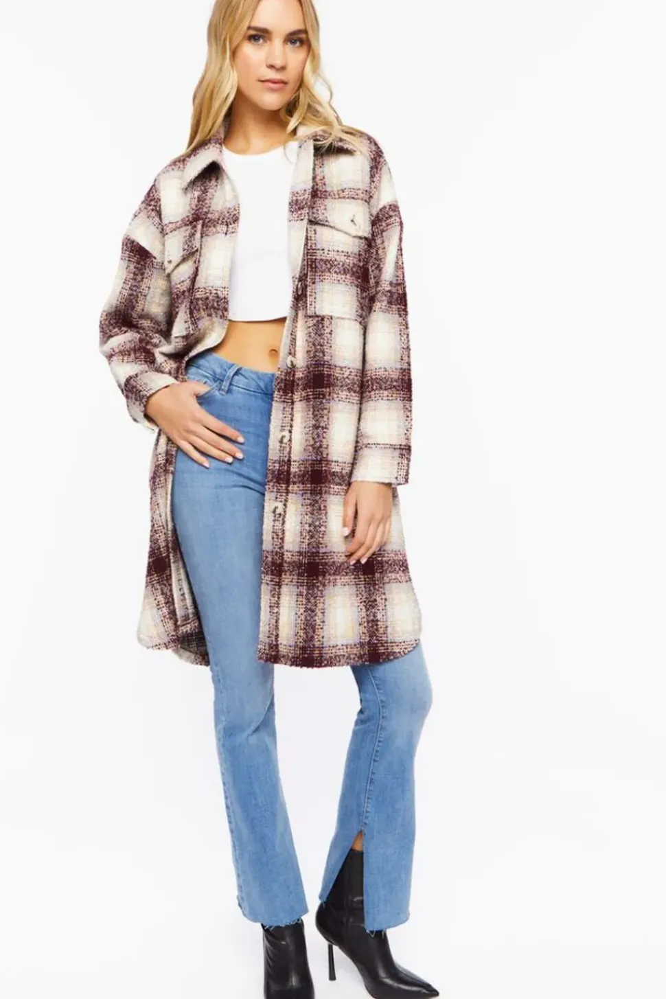 Tweed Longline Shacket