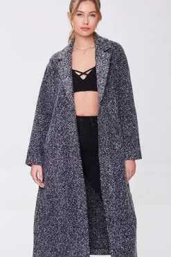 Tweed Longline Wrap Coat