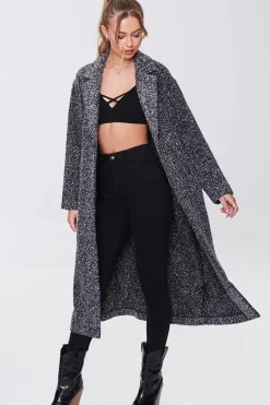 Tweed Longline Wrap Coat