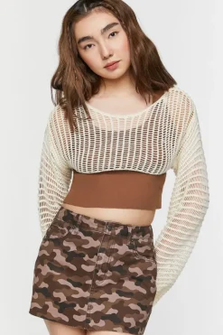 Twill Camo Mini Skirt