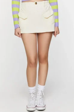 Twill Cargo Mini Skirt