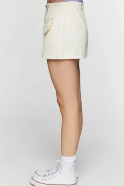 Twill Cargo Mini Skirt