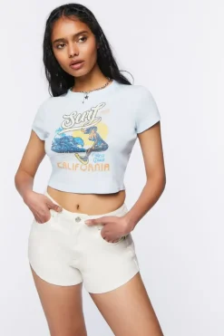 Twill Curved-Hem Shorts