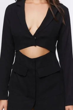 Twill Cutout Blazer Mini Dress