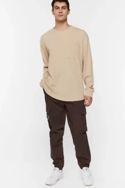 Twill Drawstring Cargo Joggers