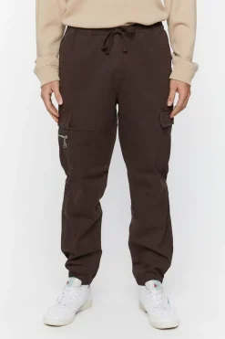 Twill Drawstring Cargo Joggers