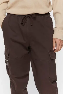 Twill Drawstring Cargo Joggers