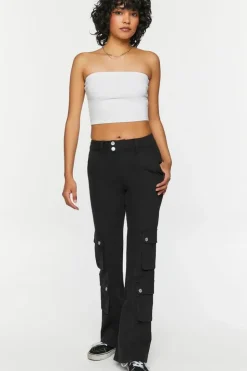 Twill Flare Cargo Pants