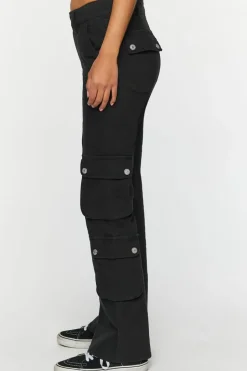 Twill Flare Cargo Pants