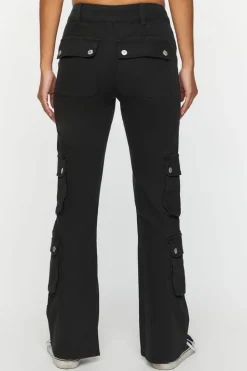 Twill Flare Cargo Pants