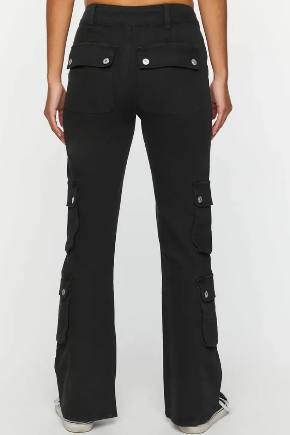 Twill Flare Cargo Pants