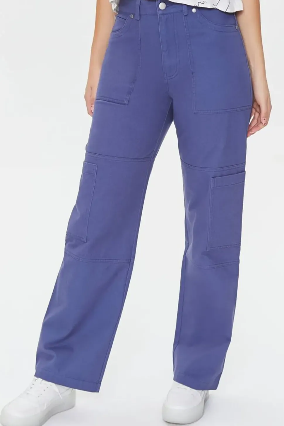 Twill High-Rise Pants