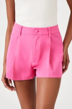 Twill High-Rise Trouser Shorts
