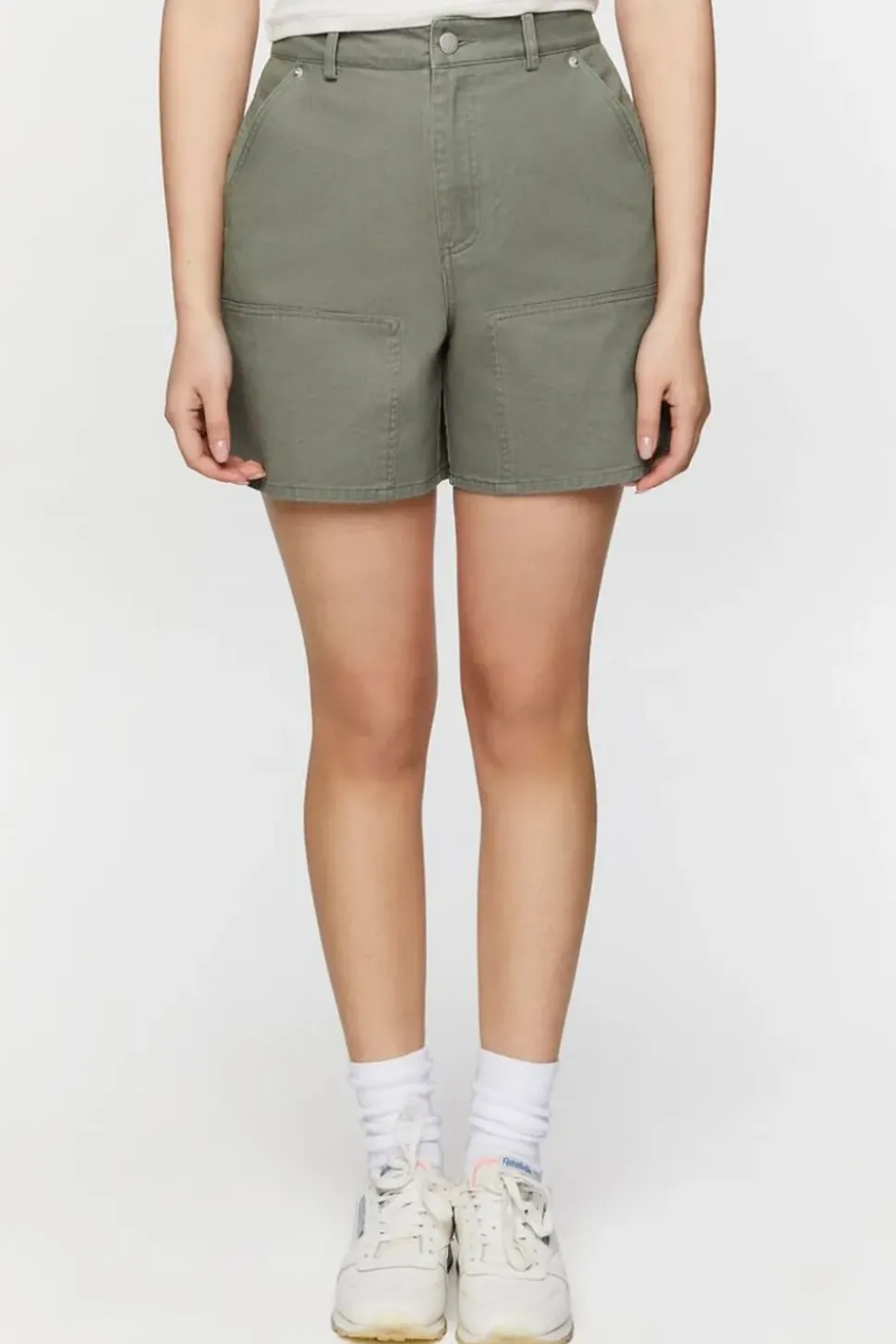 Twill Mid-Rise Bermuda Shorts