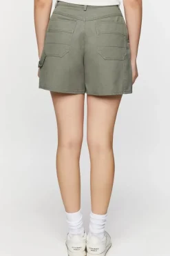 Twill Mid-Rise Bermuda Shorts