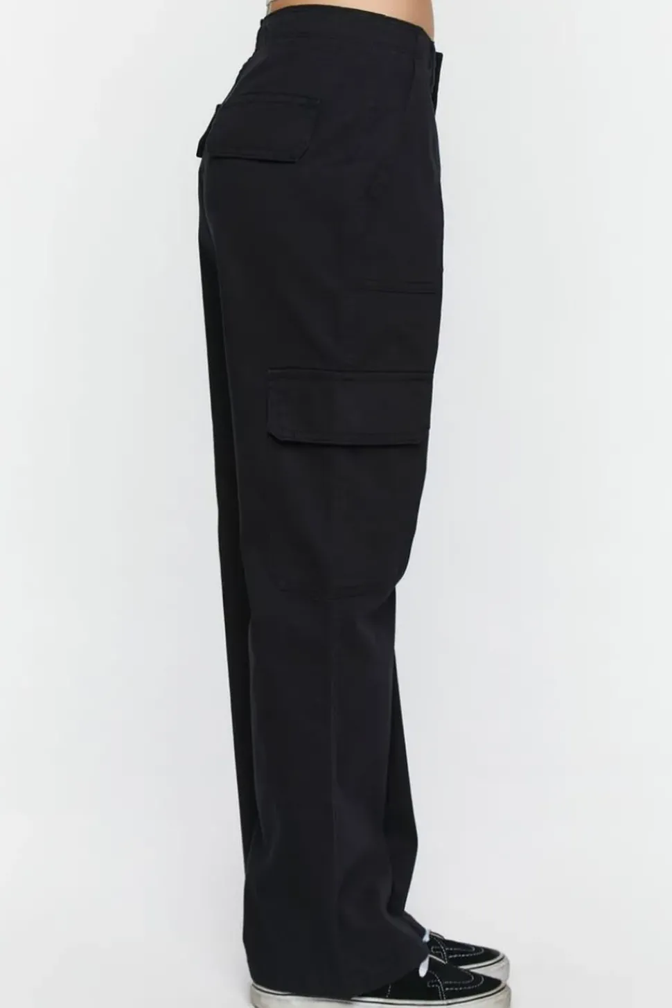 Twill Mid-Rise Cargo Pants