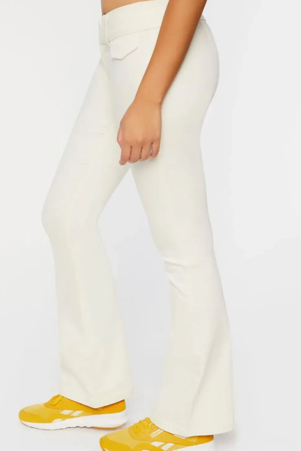 Twill Mid-Rise Flare Pants
