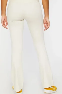 Twill Mid-Rise Flare Pants