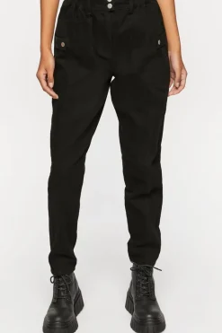 Twill Mid-Rise Joggers