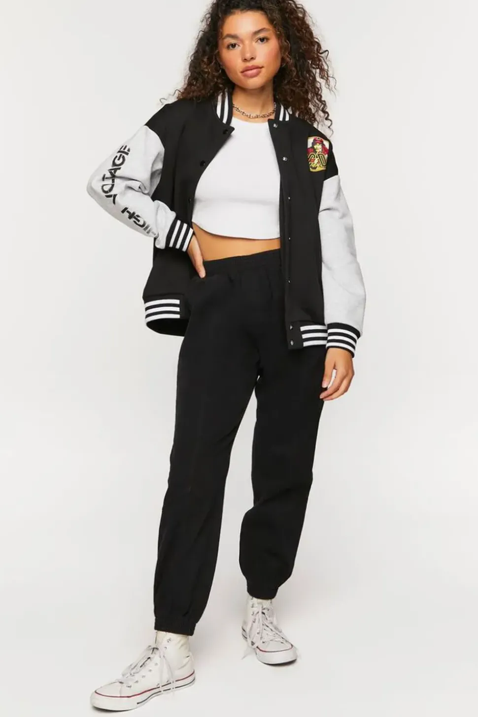 Twill Mid-Rise Joggers