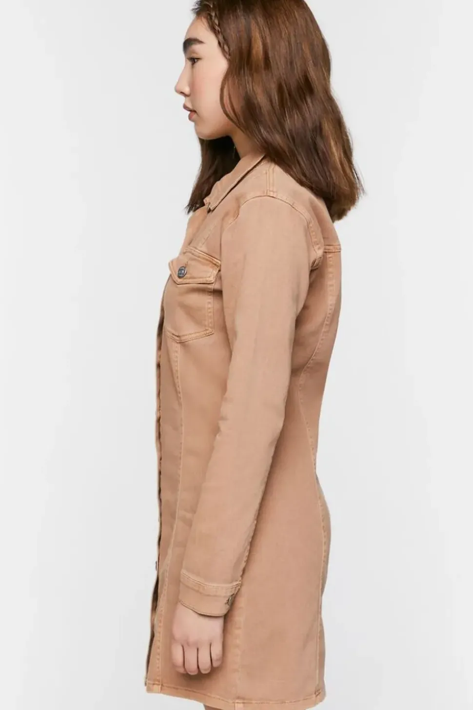 Twill Mini Shirt Dress
