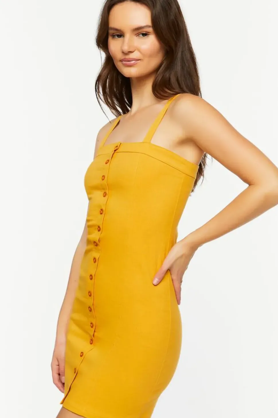Twill Pinafore Mini Dress
