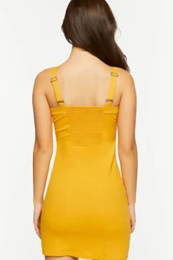 Twill Pinafore Mini Dress