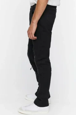 Twill Slim-Fit Zippered Pants