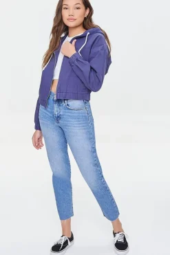 Twill Zip-Up Hooded Jacket