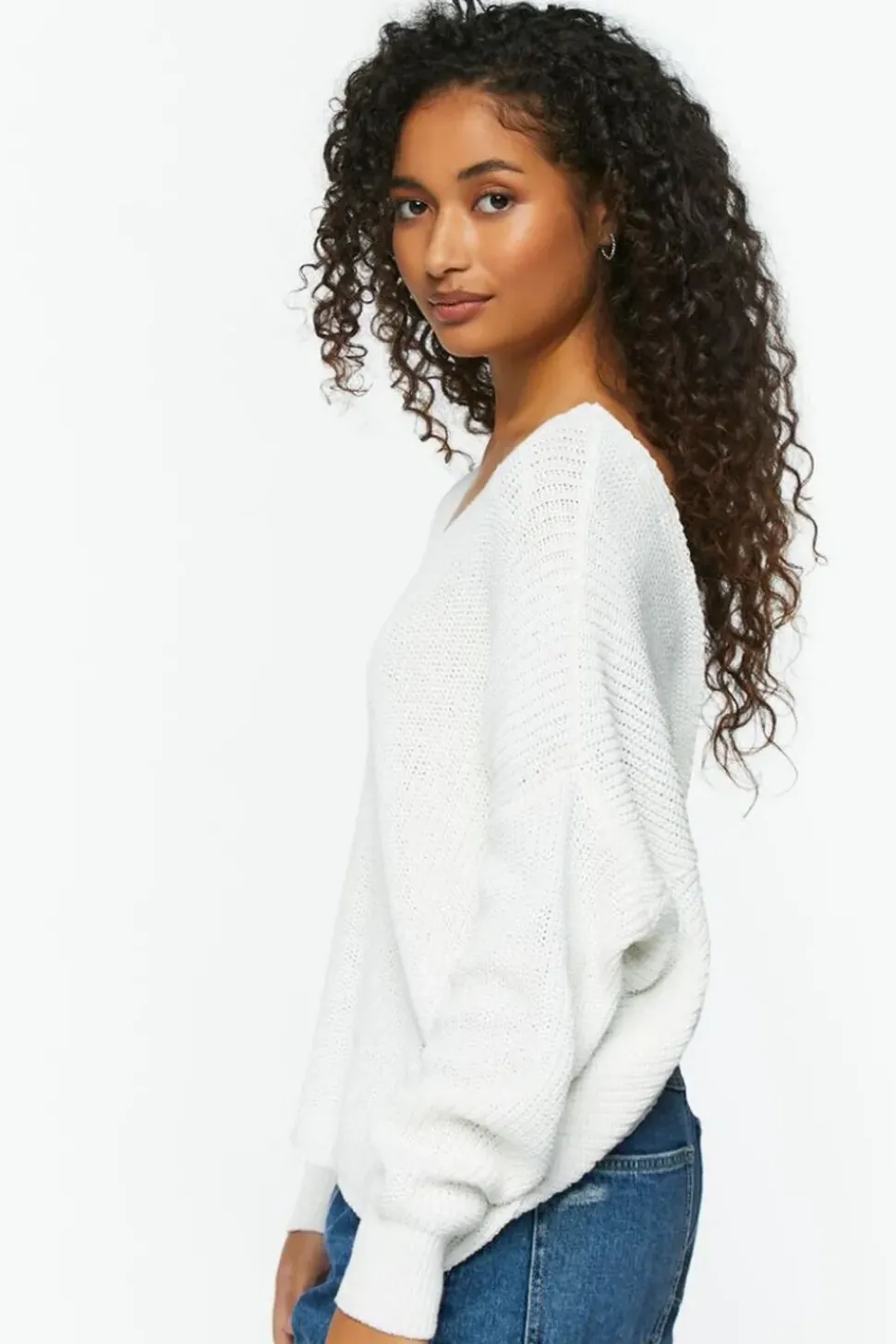 Twist-Back Long-Sleeve Sweater