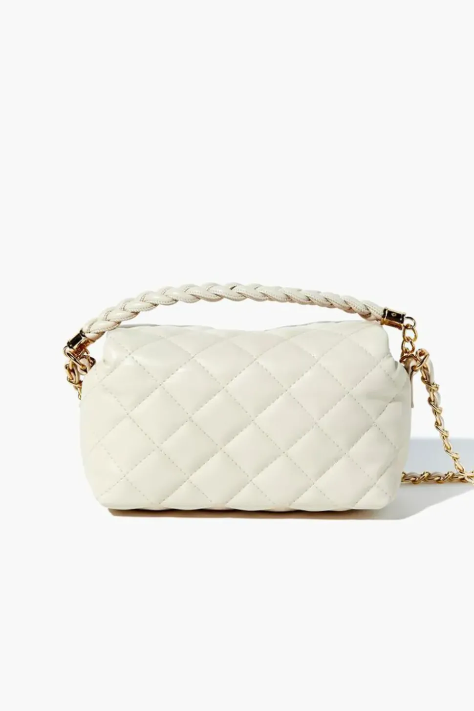 Twisted Faux Leather Crossbody Bag