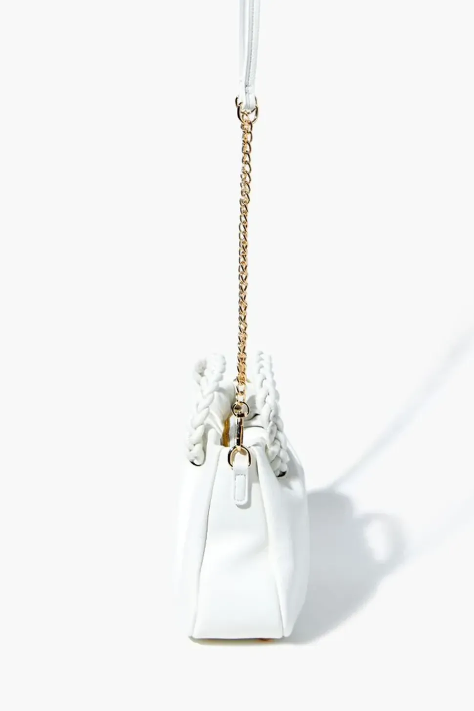 Twisted Faux Leather Crossbody Bag