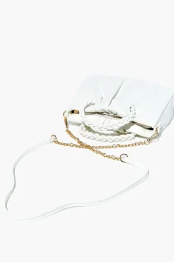 Twisted Faux Leather Crossbody Bag