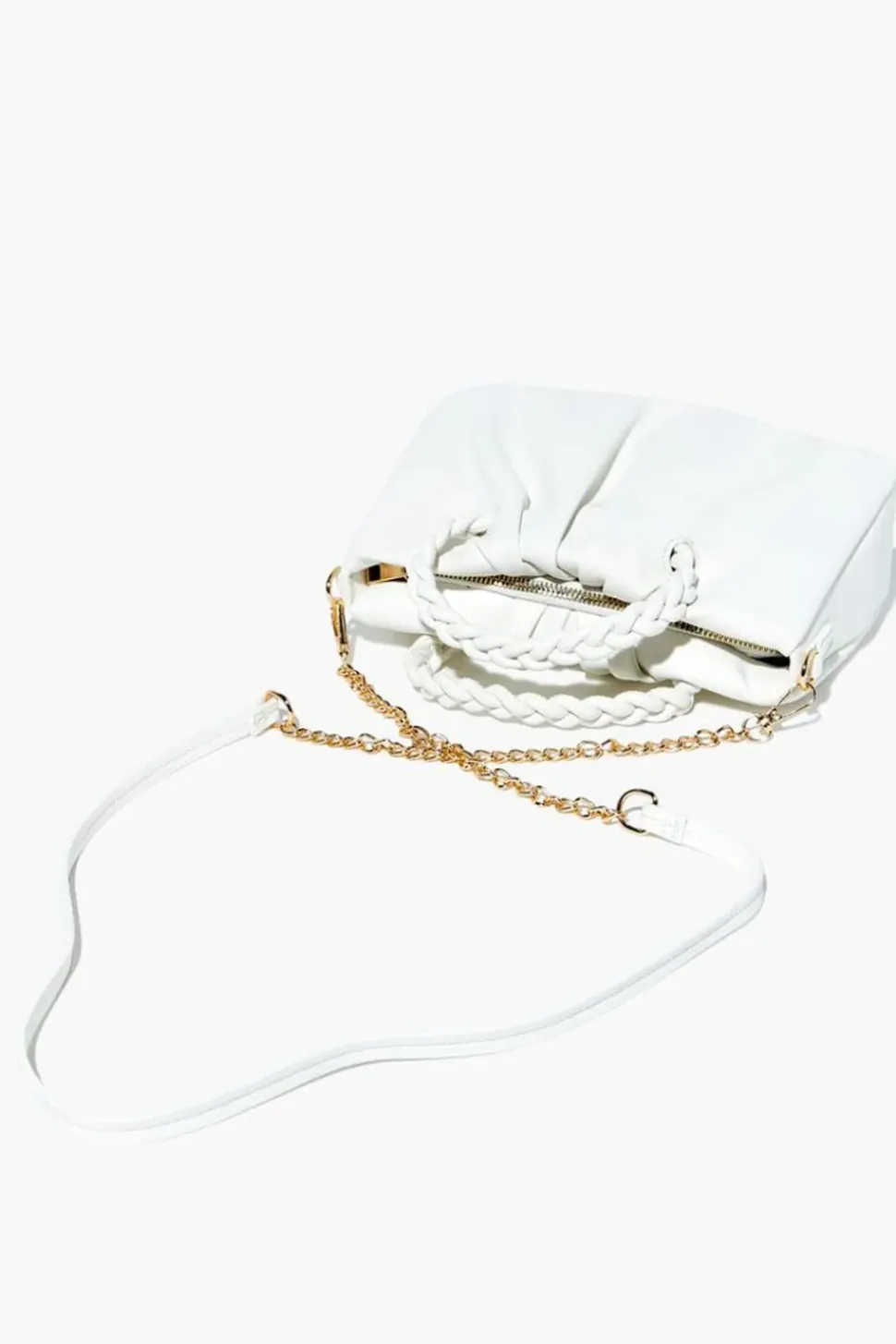 Twisted Faux Leather Crossbody Bag