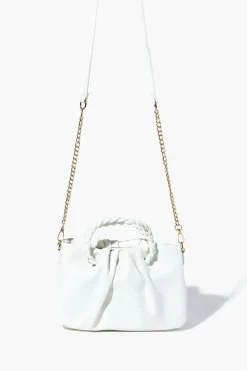 Twisted Faux Leather Crossbody Bag