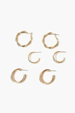 Twisted Hoop Earring Set