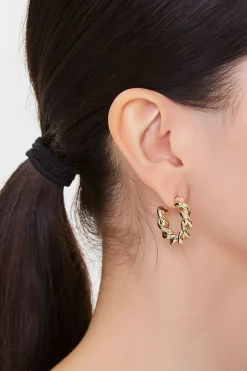 Twisted Open-End Hoop Earrings