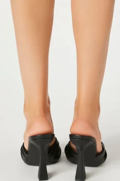 Twisted Open-Toe Stiletto Heels